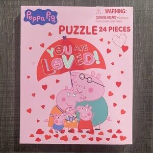 💞 New 24-Piece Peppa Pig Pink Puzzle